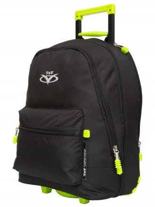 Рюкзак дорожный TSV 99,22 чёрный жатка/лимон (колесо) 
